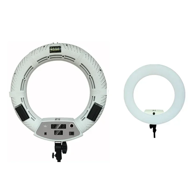 Yidoblo FD-480II Белый двухцветный кольцевой светильник для фотостудии Светодиодная лампа для видеосъемки Фотографическое освещение 96 Вт 5500 К с 480 светодиодными лампами