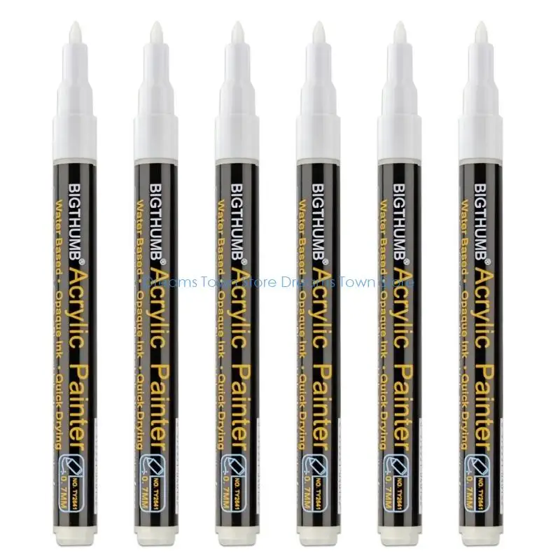 HX6A White Acrylic Pen Painting Pen Marker Lettering Writing Practical Tool Gadget