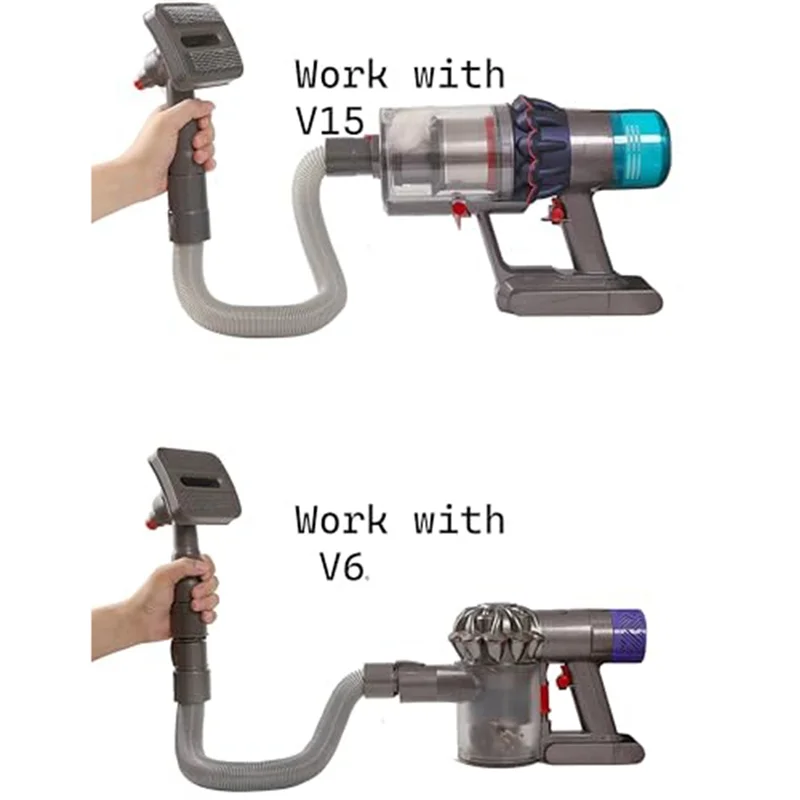 YCOC-Juego de cepillos para novio de perros de pelo medio y largo para Dyson V6, V7, V8, V10, V11, V12 V15, herramienta de cuidado de mascotas al vacío fácil de usar