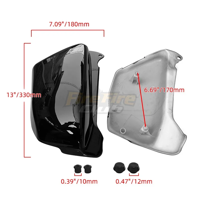 Left Right Side ABS Battery Fairing Cover Protection Guard Black Motorcycle Accessories For Honda Magna VF750 VF750C 1994-2004