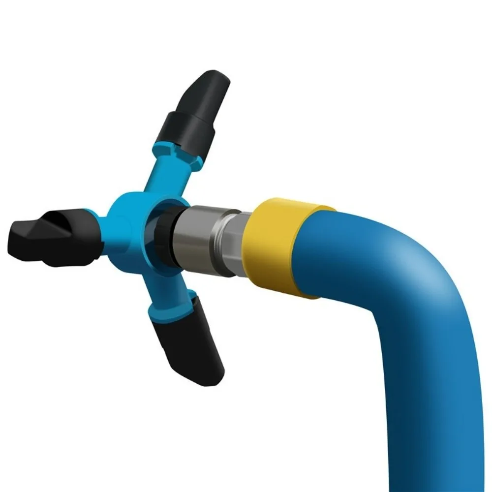 360 درجة الدورية الترامبولين الرش التلقائي سقي دوامة الحيوانات الأليفة الاستحمام الرش قابل للتعديل حديقة الري فوهة #3