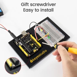Keyestudio ABS Holder Base-Plate Experimental Platform Use For Arduino UNO R3 MEGA 2560 400 Points Breadboard Fixation