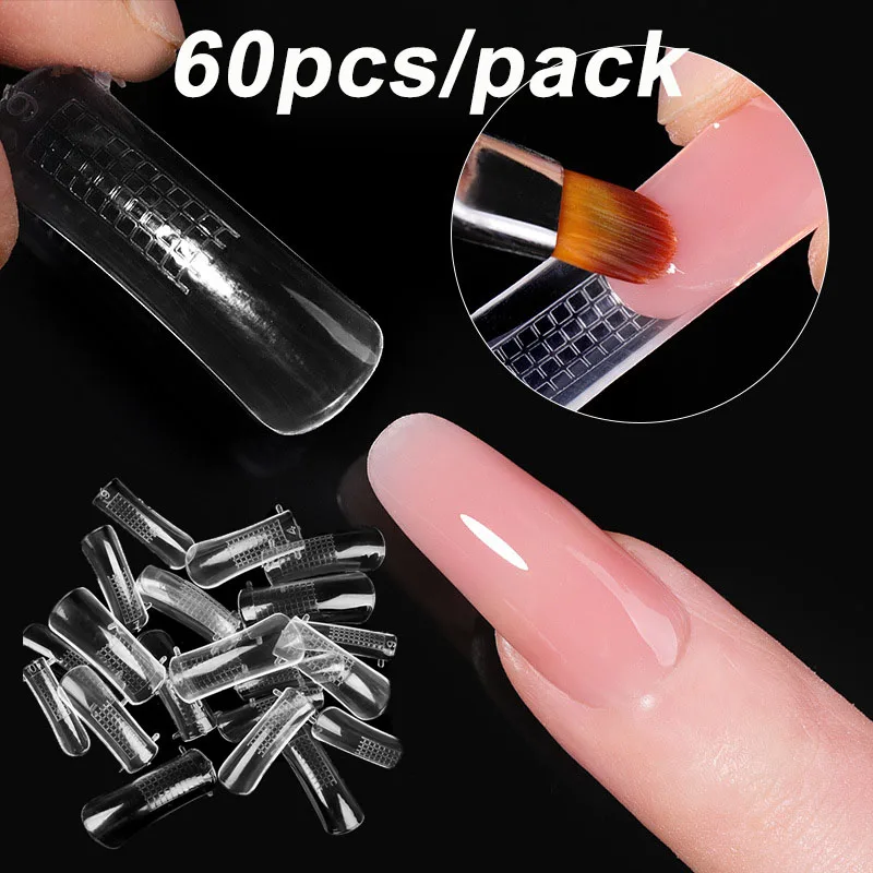 60/120pcs Nail Extension Forms Full Cover Upper Forms For Nail Extensions French Nail Shaping Construction Molds Accessories