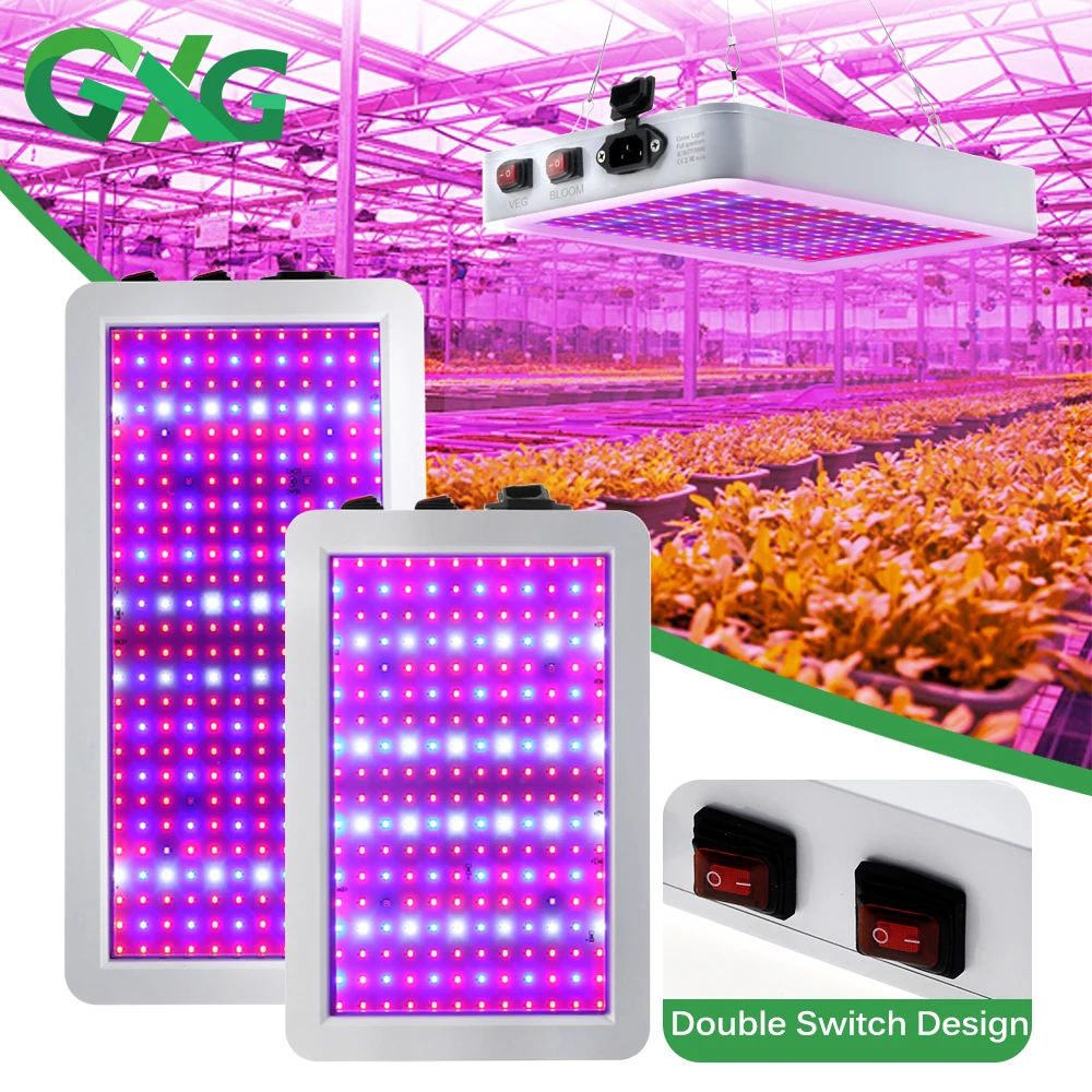 30W 45W Plant Light Full Spectrum 100-277V  LED Grow Light IP65 Waterproof Phytolamp For Indoor Plants VEG/BLOOM Double Switch