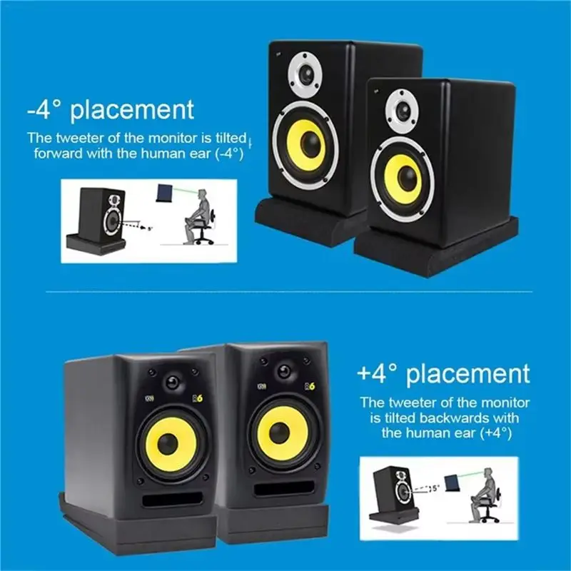 ABMF Acoustic Foam Pads 5 Inches Studio Isolation Speaker Desktop Sponge Blocks Sound Cotton Accessories
