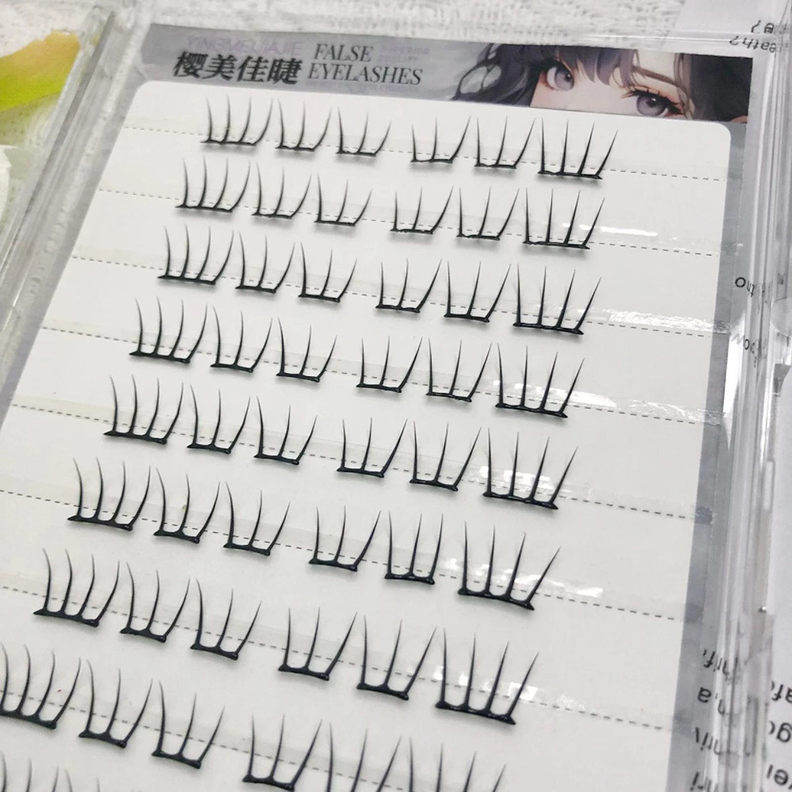 Press on no glue Lash extenstion 11-13mm individual Clusters false eyelashes Natural Cosplay fake Eyelashes korean style makeup
