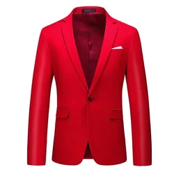 BK240Business Simplicity Men's Casual Business Style Jacket, Groom's Slim Fit Suit Top