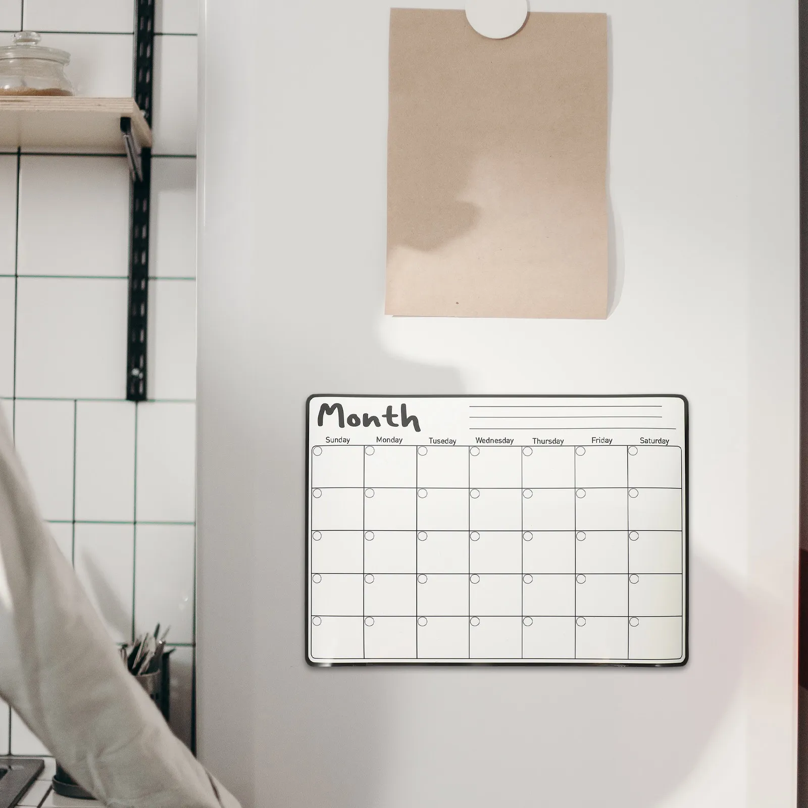 Pet Magnetic Dry Erase Calendar Whiteboard Small Fridge Planner Erasable Monthly Schedule Board Study Work Reminder Tool Fridge