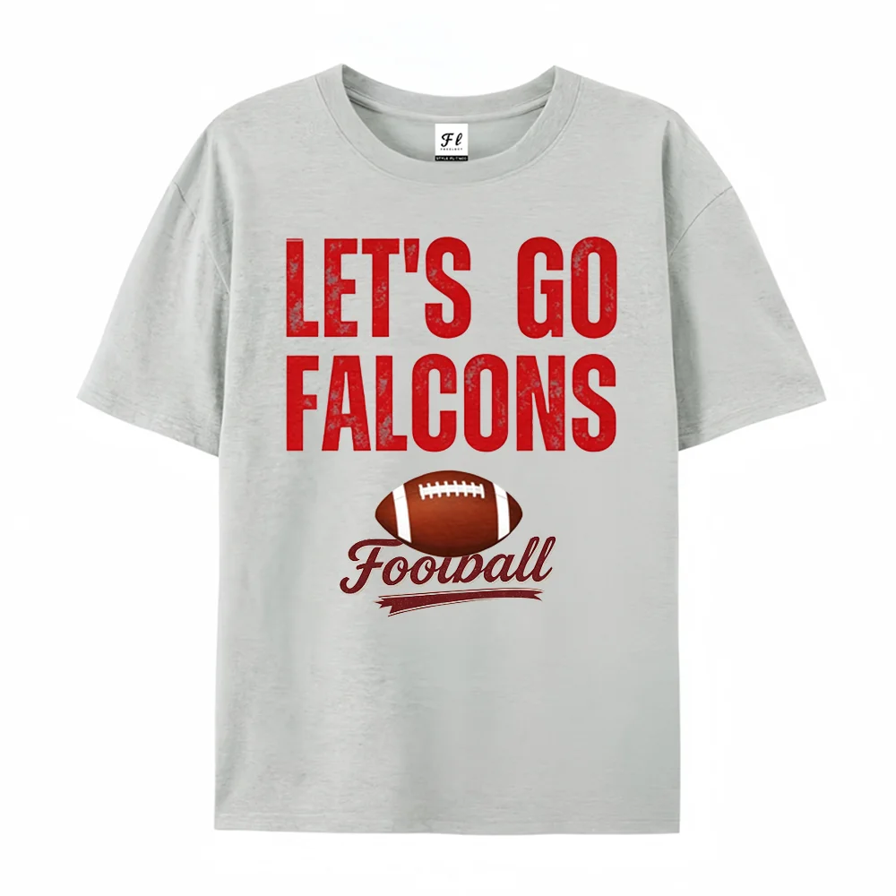 Let's Go Falcons And All My Fantasy Players Unisex Heavy Cotton Tee Vintage Sport Print Fashion Cotton Casual Streetwear Gift