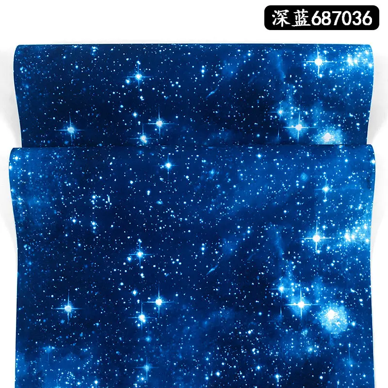 Blue Starry Sky Wallpaper Kids Children Bedroom Wallpaper 3D Ktv Hall Ceiling Background Mural