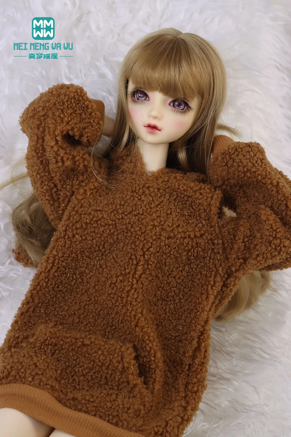 적합 58-60cm 1/3 BJD 옷 DD SD 인형 액세서리 패션 모피 만화 코트 소녀의 선물