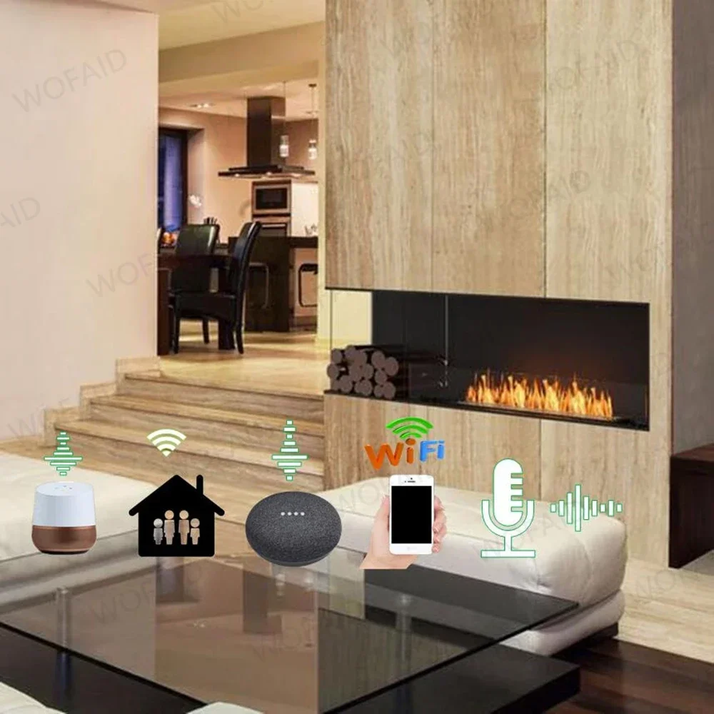 

Smart Tuya Remote Control Electric Fireplace Vapor Stove Pellet Automic Fire Place for Living Room Wall TV Furniture Fireplaces