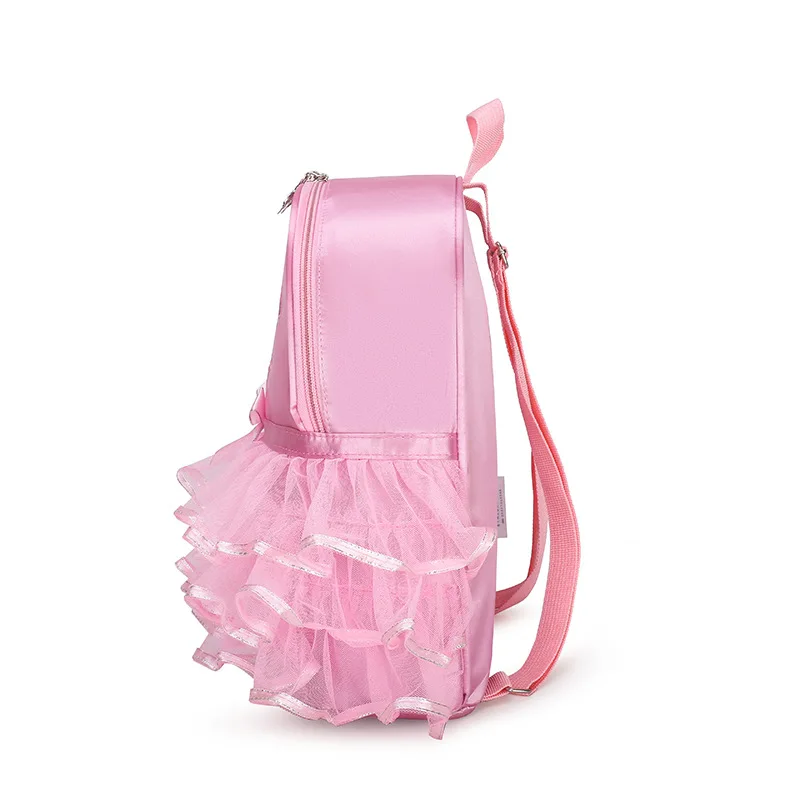 Embrodiery Cute Ballet Dance Bag Princess Backpack Pink Shoulder Bag Girls Custom Name Nylon Backpack