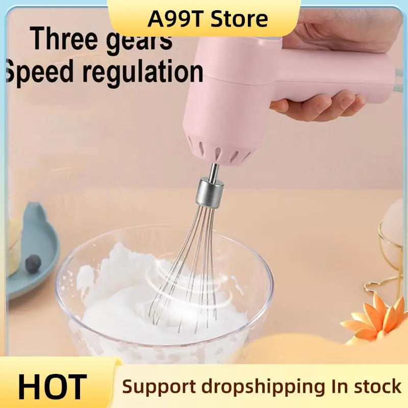 

A99T Wireless Food Mixer 3 Speed Handheld Electric Egg Beater Garlic Baking Mixer Multifunctional Food Processor