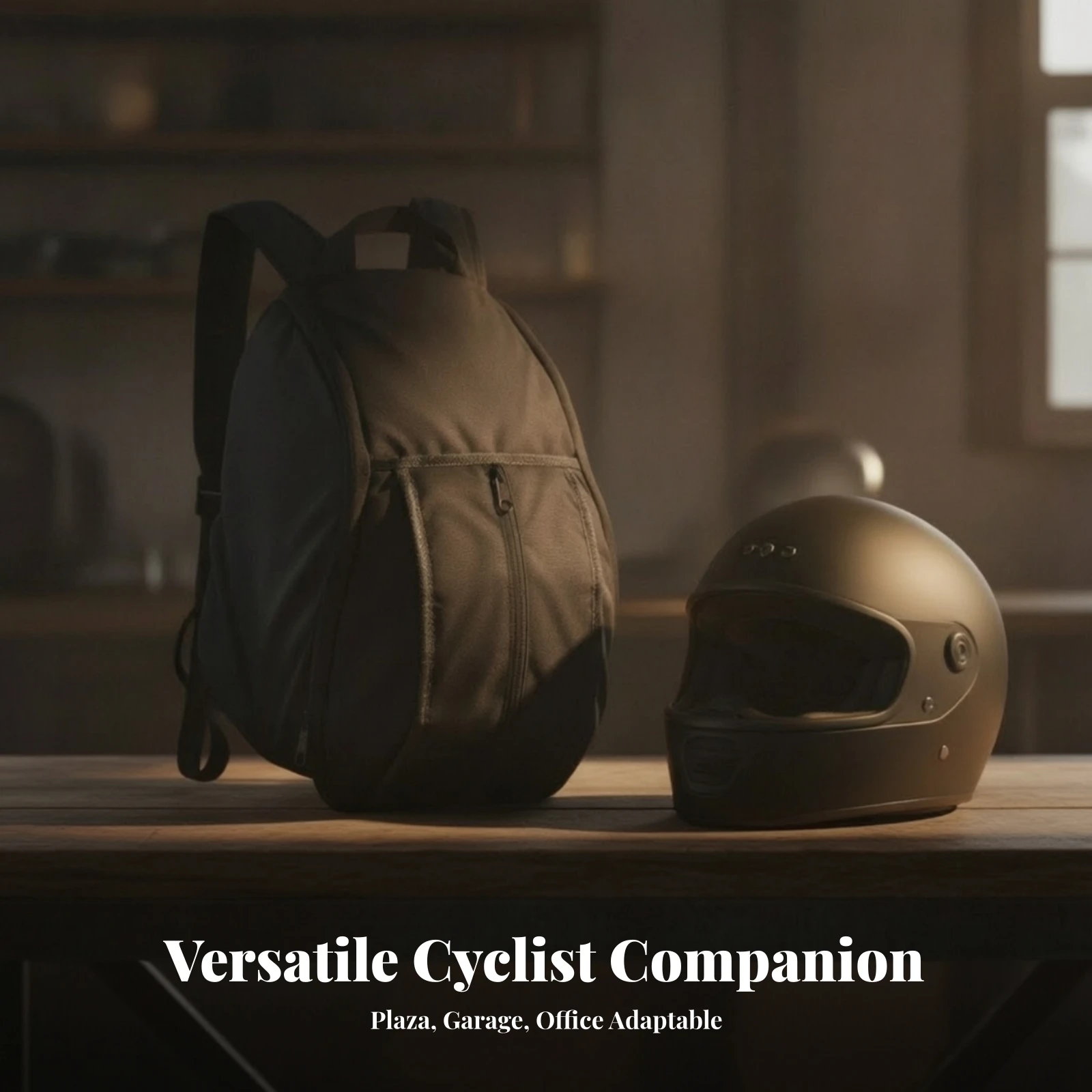 Motorcycle Backpack with Padded Straps Wipe-Clean Motorcycle Helmet Backpack Helmet Bag with Zippered Compartments Adjustable