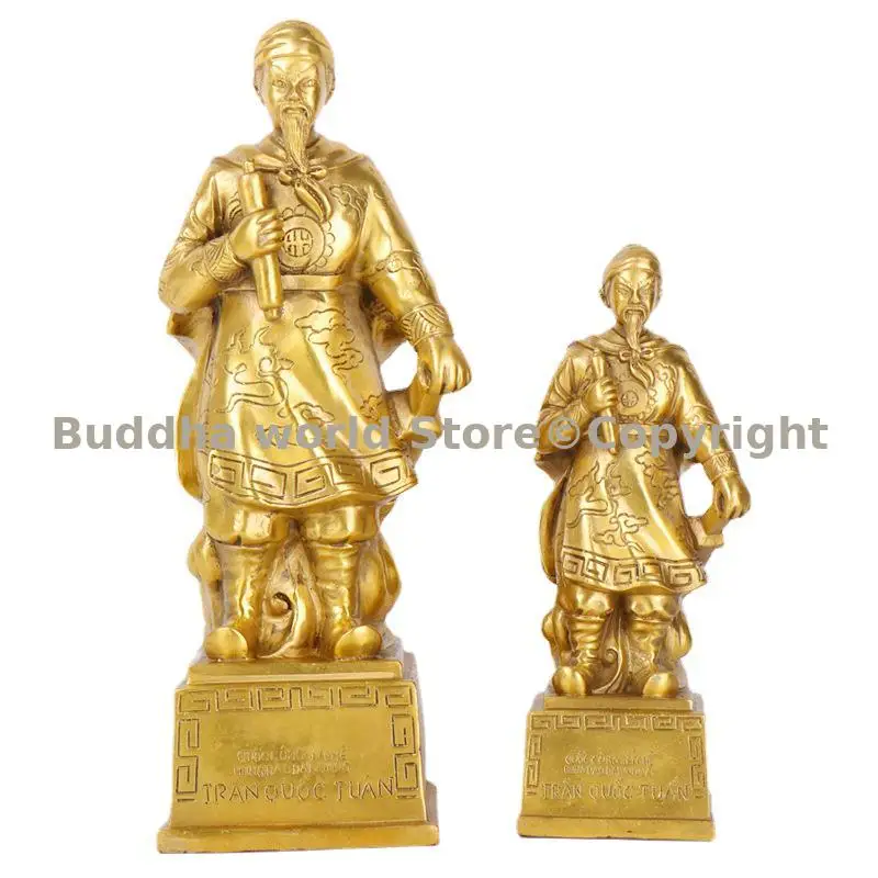 

Asia Vietnam Viet Nam Hung Dao Portrait Bronze Statue historical figure military strategist Tran home office decor collection