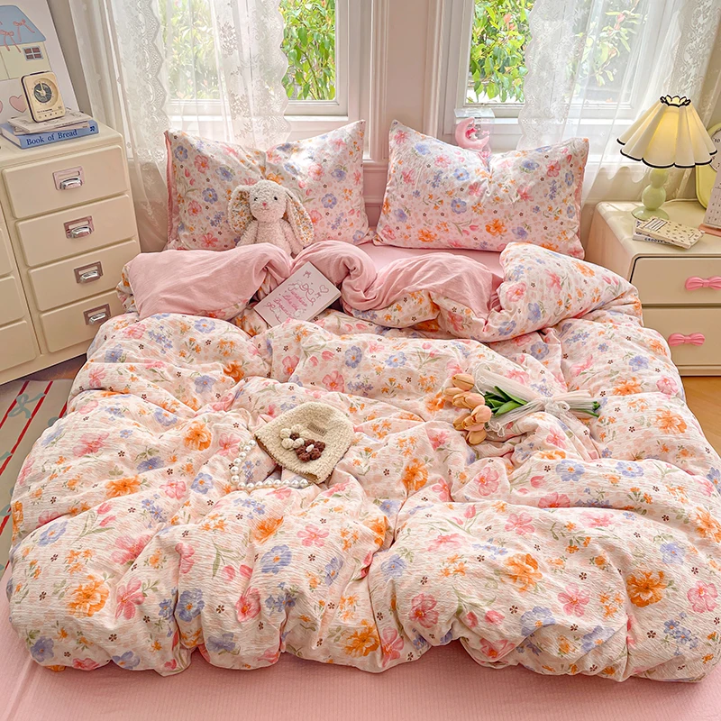 

2026 New Style Super Soft Cloud-like Cotton and Wood Double-layer Yarn Quilt Cover Two People Can Use A 220x240 Duvet Cover