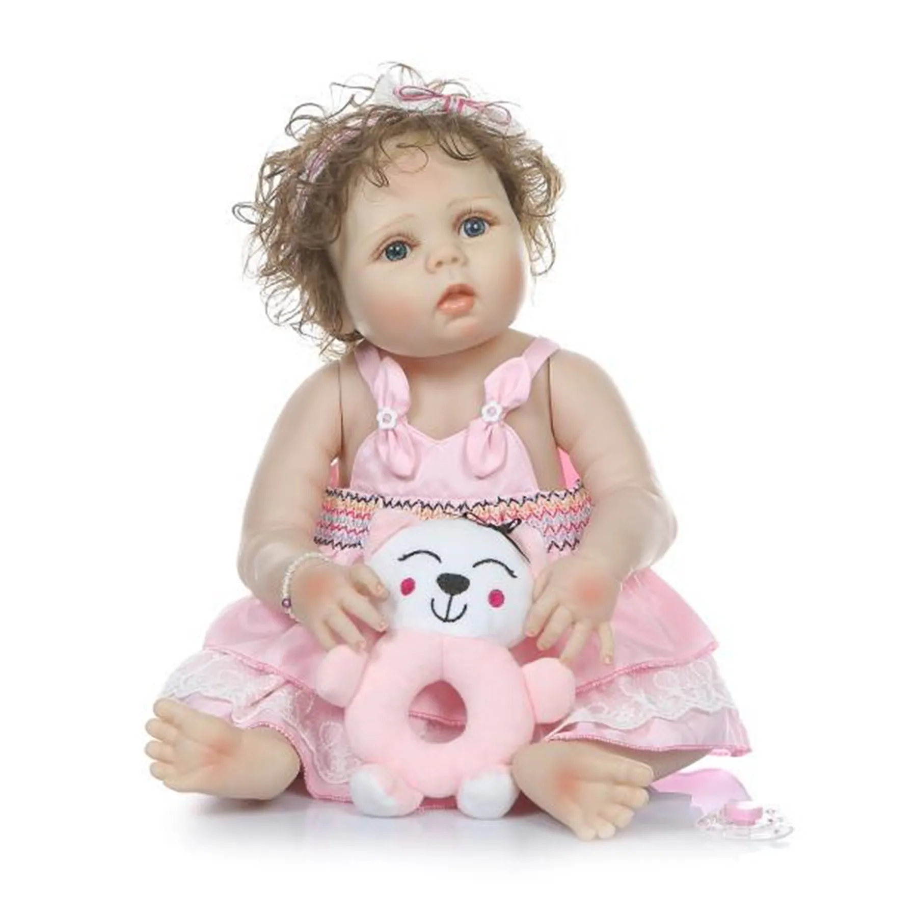 

Soft Touch Feeling Silicone Baby Dolls With The Real Body Lifelike Rooted Hair Bebe Reborn Toys Best Christmas Gift for Kids Toy