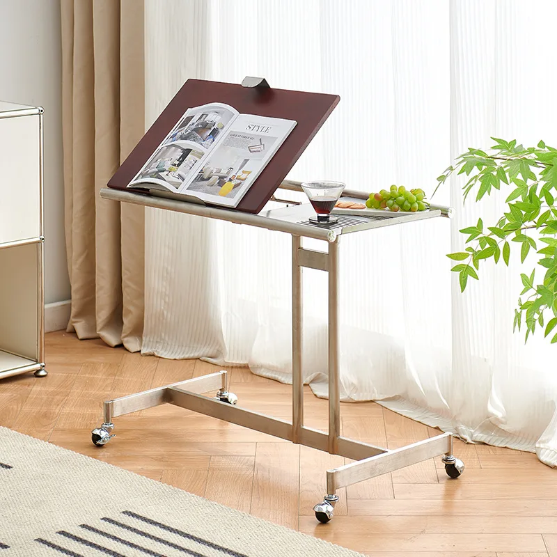 

Nordic sofa side table removable coffee table lifting sheet music rack computer table medieval solid wood corner