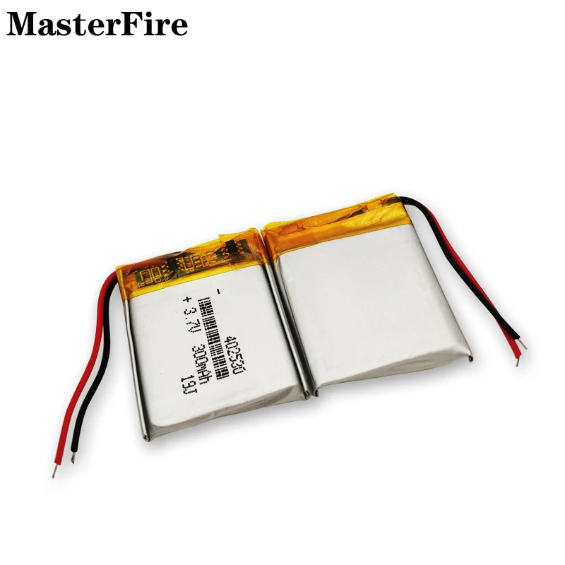 4PCS 402530 300mah 3.7V Lithium Polymer Battery For Bluetooth Speaker Smart Watch Car Recorder Rechargeable Li-polymer Batteries