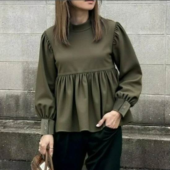 

Autumn Women's Puff Sleeves Casual Shirt 2025 New Elegant Fashion Top