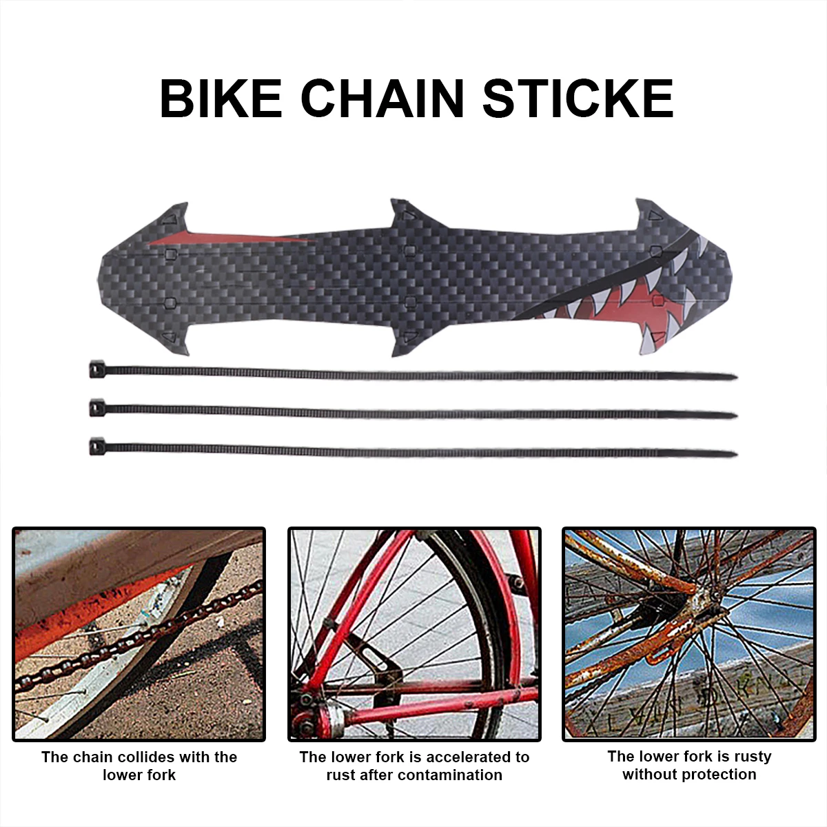 

2 Sets Bike Chain Protector Durable PP Wear resistant Reusable for Long Use Eco friendly Gift Cycling Accessories