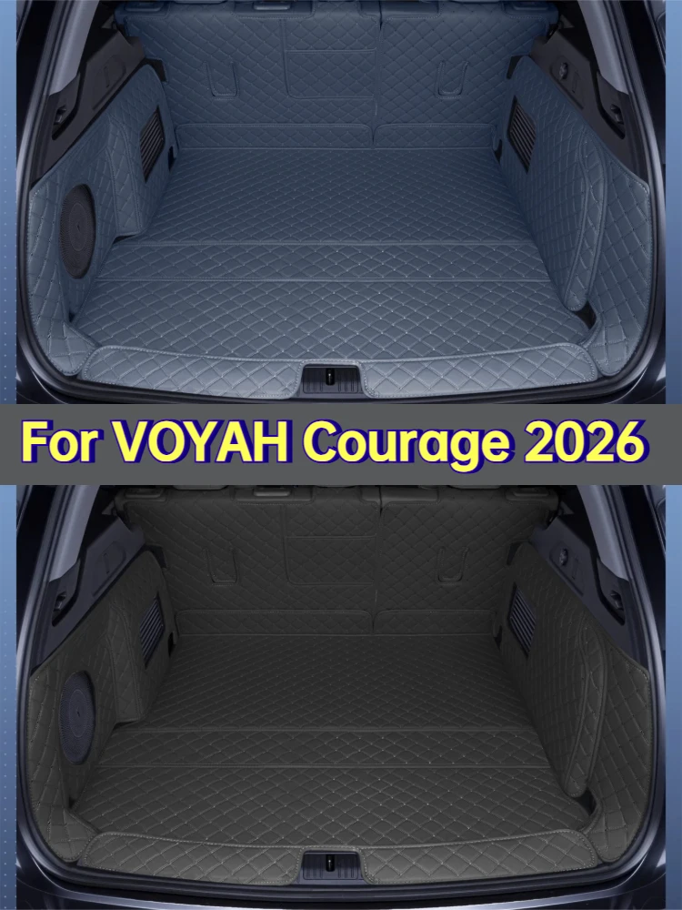For VOYAH Courage 2026 Car Trunk Mats Anti-scratch Waterproof Leather Cargo Liner Rear Seat Back Protective Pad Accessories