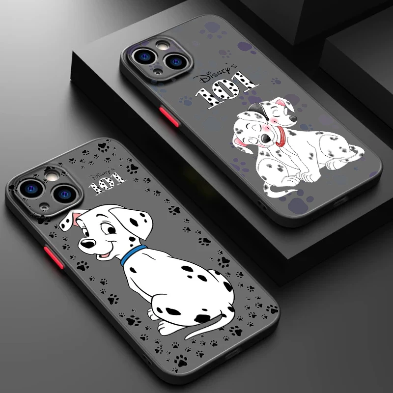 101 Spotted Dog Disney Cute Frosted Translucent For Apple iPhone 15 14 13 12 11 XS XR X 8 7 SE Pro Max Plus Mini Funda