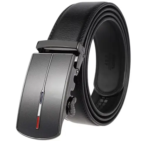 Cowskin Belt Men High Quality Leather Belts Strap Male Metal Automatic Buckle Belt for Men Formal Luxury Waistband Strap