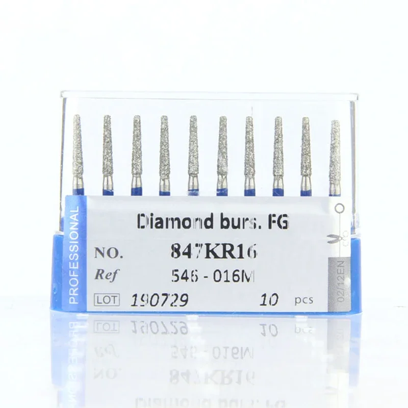 10pcs Lodden Diamond Burs FG RA Drill High Speed Stomatology Department Dentistry Dental Lab Grinding Tools CR-11 DI-41 SO-20