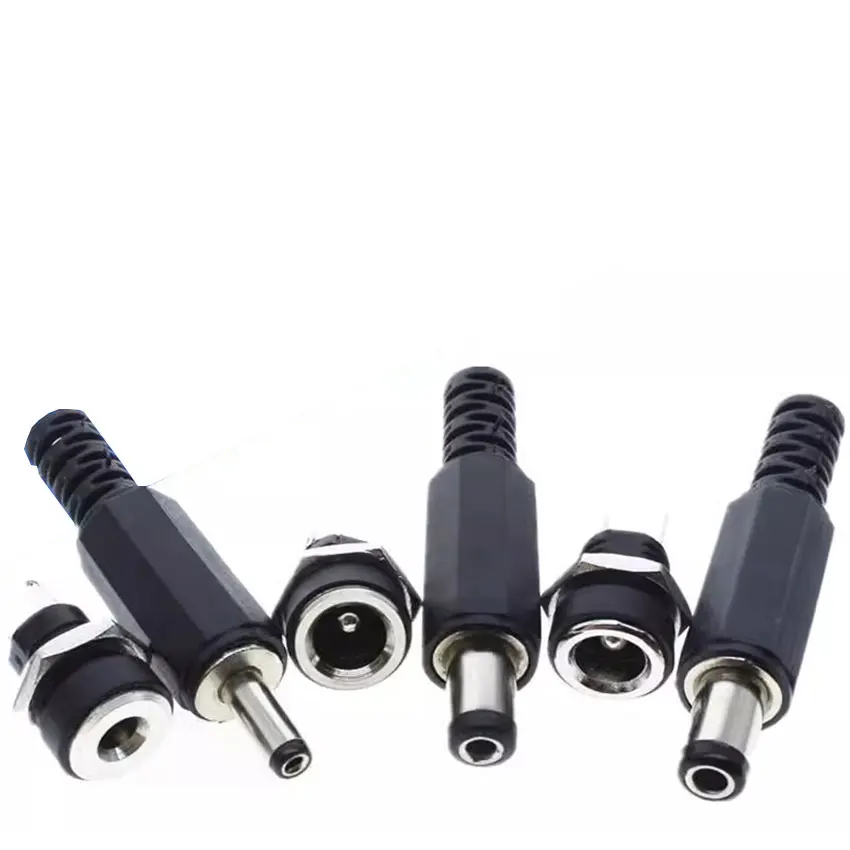 

1/5/10PCS DC Power Supply Jack Socket Female Panel Mount Connector 5.5* 2.1mm 5.5*2.5mm 3.5*1.3mm+male Plug Adapter