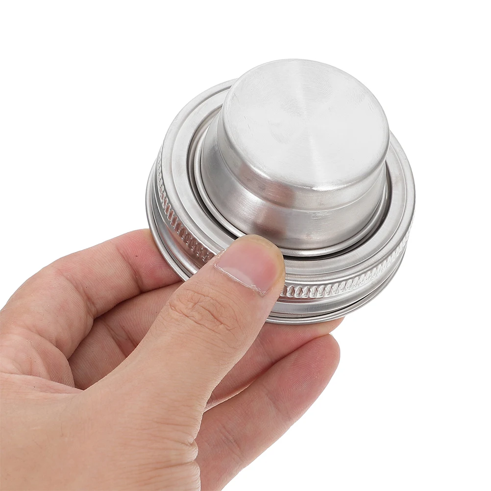 

4pcs Spice Jar Lids Condiment Containers Cover Mix Silver Rubber Canning Shaker Food Storage Preserving Lids Kitchen Bar