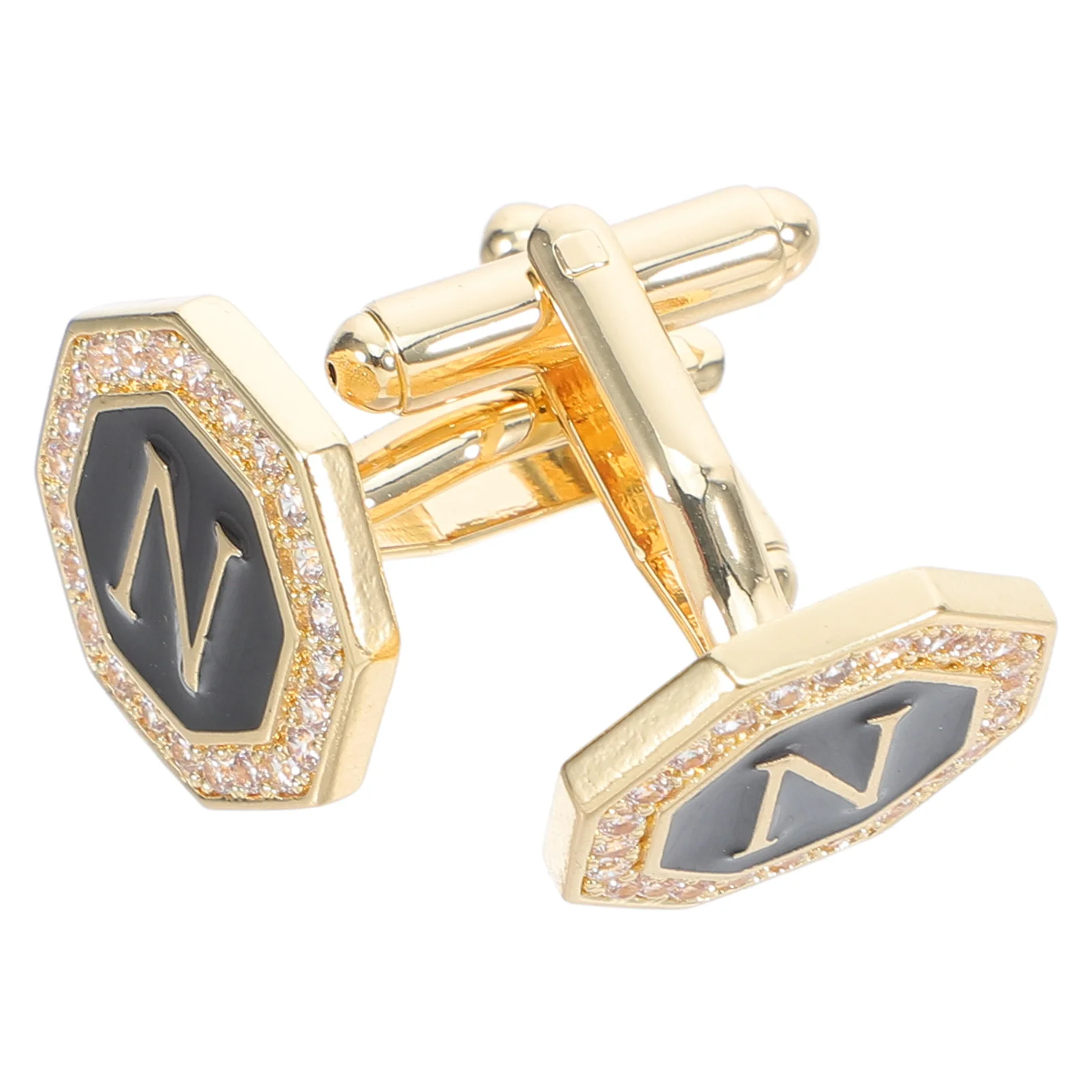 

1Pair Mens Cufflinks Rhinestone Studded Unique Flair Dress Shirt Tuxedo Studs Accessories Bank Cuff Links Mens