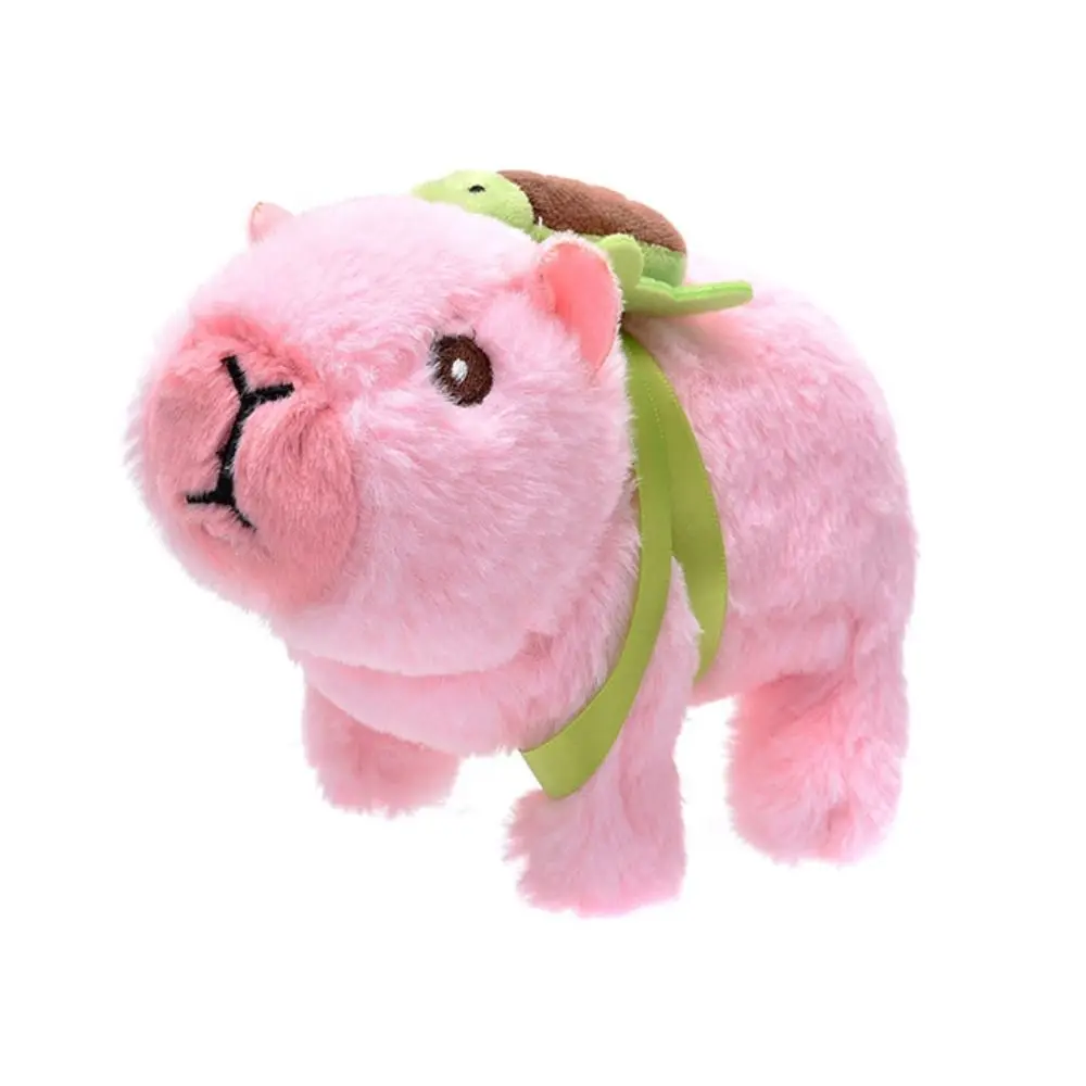 Pluszowa lalka elektryczna Capibala z gruszką, chodząca symulacja, zabawna i urocza pluszowa zabawka dla dzieci, dziewczynek i chłopców.