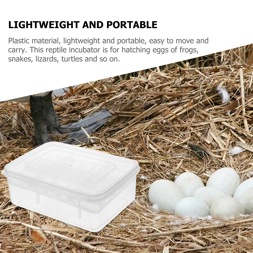 

16 Compartments Reptile Egg Incubator Hatchery Box Lightweight Portable Plastic Case for Frog Snake Lizard Hatching