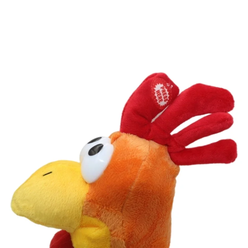 15 بوصة الموسيقية Squawking لعبة الدجاج الغناء يلوحون الديك الإلكترونية التفاعلية ألعاب من نسيج مخملي لعبة حيوانات محشوة كهربائية #3