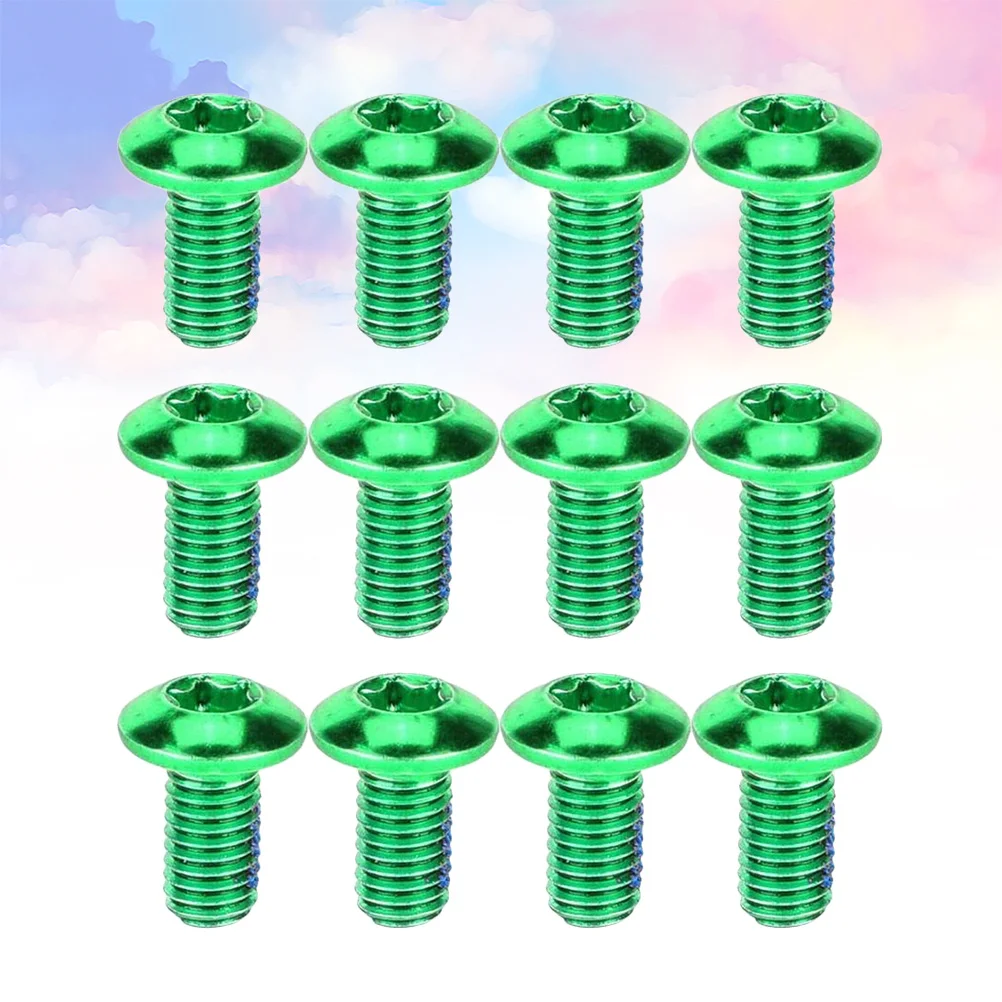 

12Pcs Bike Screw Titanium Steel Brake Fixing Screws Corrosion Resistant for Hydraulic Mechanical Disc Brakes Road