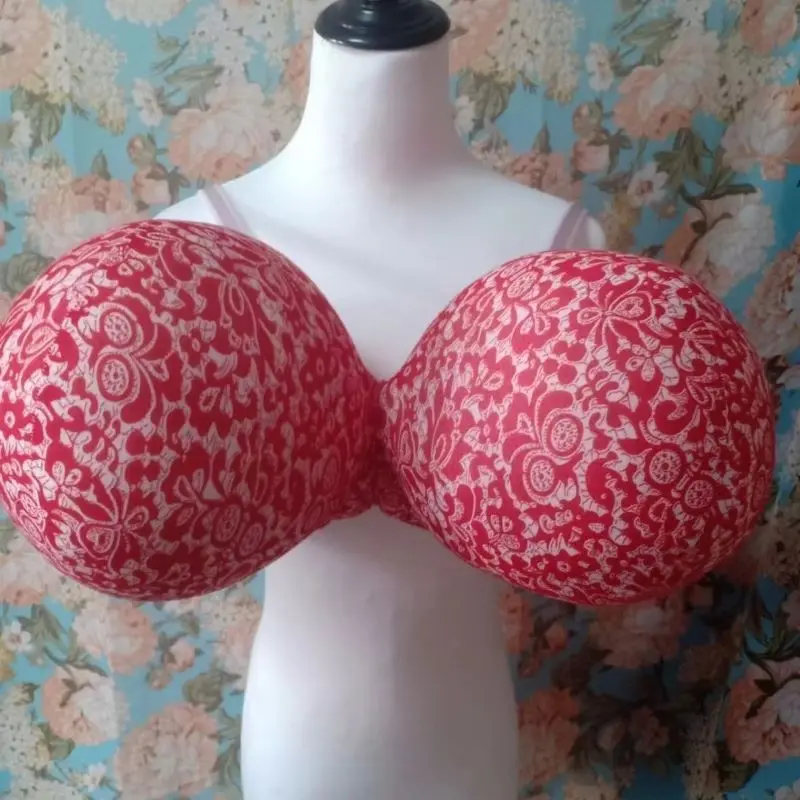 Cross-dressing Underwear Fill Cotton Soft Oversized Man's Sissy Sexy Lingerie Bra Cosplay Live Show Costume Handmade