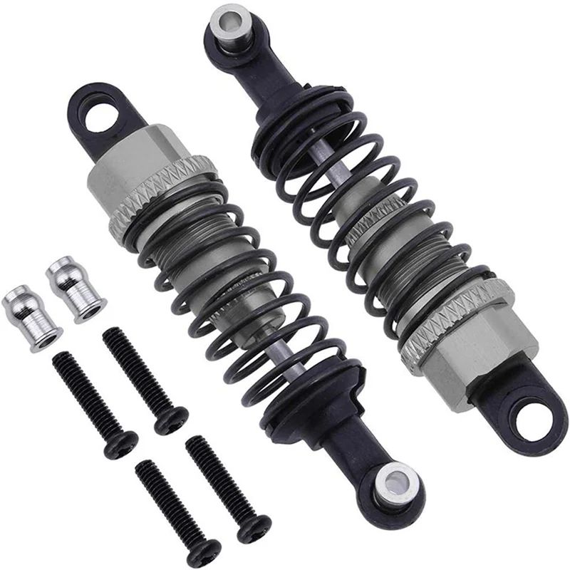 

B04B-40Pcs Aluminum Shock Absorber Assembled Damper Replacement A949-55 For Wltoys 1/18 RC Car A959 A979 K929 A959-B (Gray)