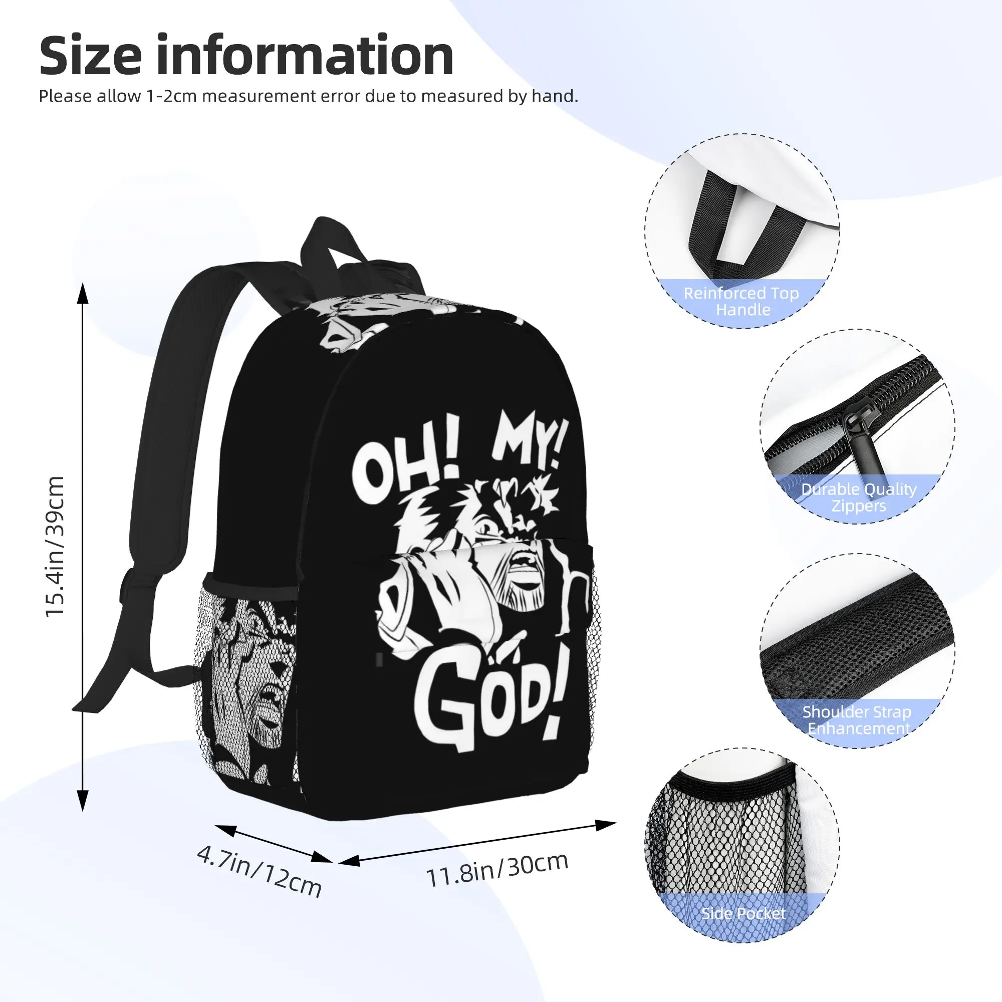 joseph joestar oh my god Jojo Bizarre Adventure Backpack Hot Sale Daypack Boy Girl BookBag Shoulder Bag for Men Women School Bag
