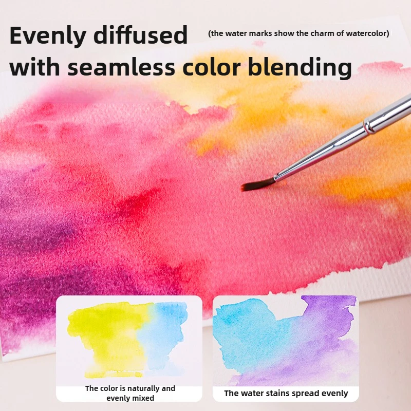 LANGUO 64/16 Colors Portable Solid Water Color Paint Set for Sketching Students Artists Painting Art School Supplies Stationery