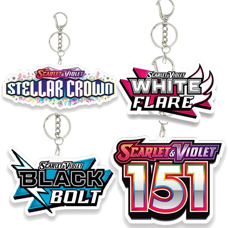 

Cartoon Anime Pocket Monster Scarlet Violet Series Acrylic Keychain Pendant Fashion Creative Game Collection Charm Decor Gifts