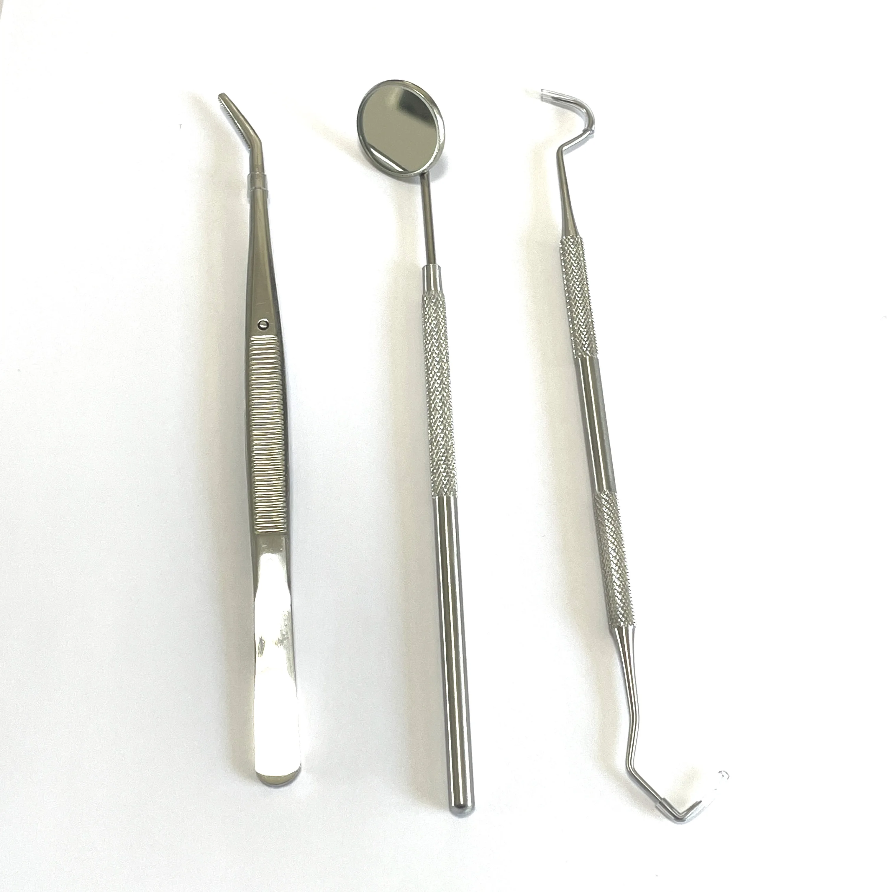 3Pcs/6Pcs Orthodontics Dental Tool Oral Mirror+Explorer Hook+Tweezers+Sickle scaler+Hole scaler+stain remover