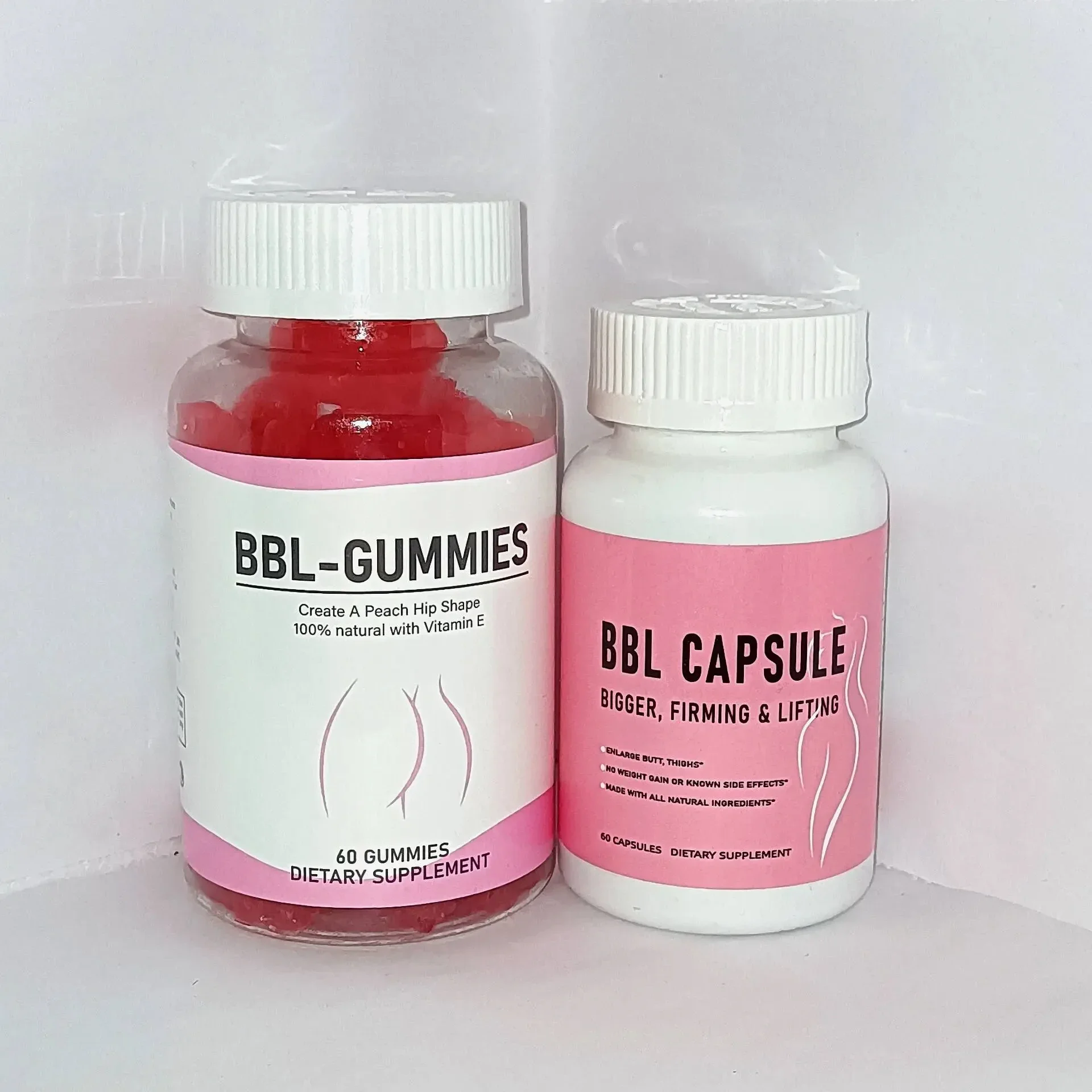 2 bottles of hip lifting soft candy capsules to expand the hips thighs to help create a natural peach hip shape