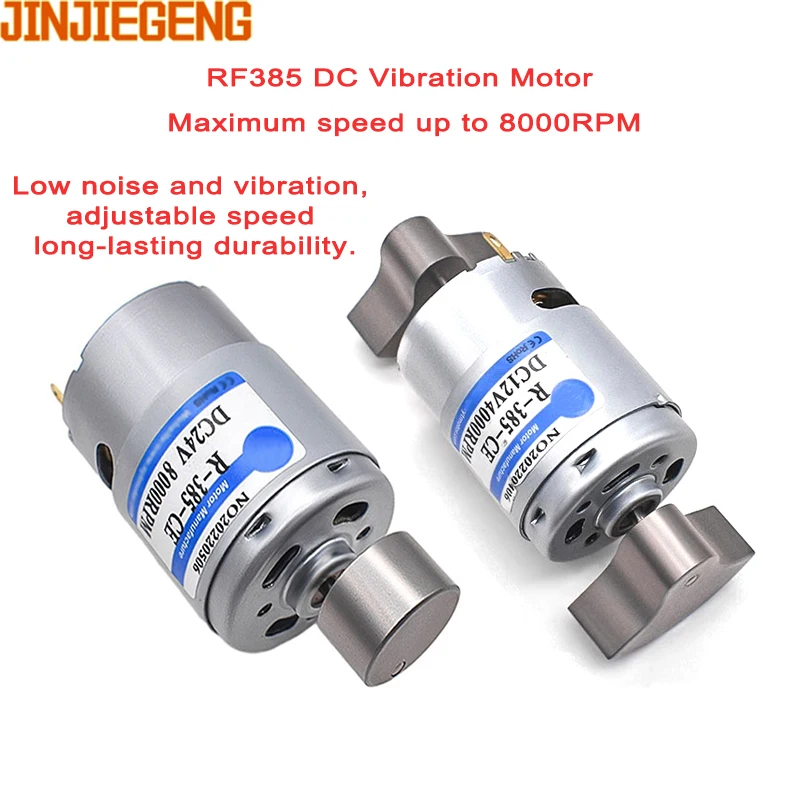 RF385 miniature single shaft dual shaft vibration motor motor 12v24v small high torque adjustable high and low speed motor