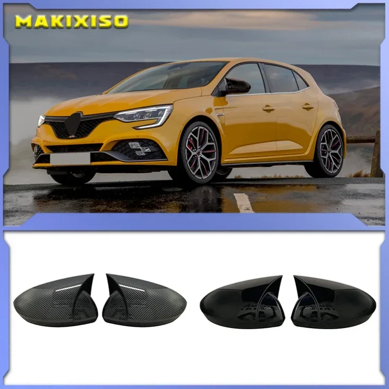 

For Renault Megane 4 2016 2017 2018 2019 2020 Mirror Cover Accessory Carbon fiber Case CAR Shield Car accessories