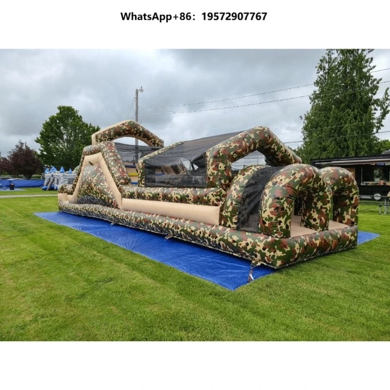 Camouflage Themed Inflatable Castle Bounce House Slide Inflatable Castle Inflatable Bounce House for Kid Party Combo