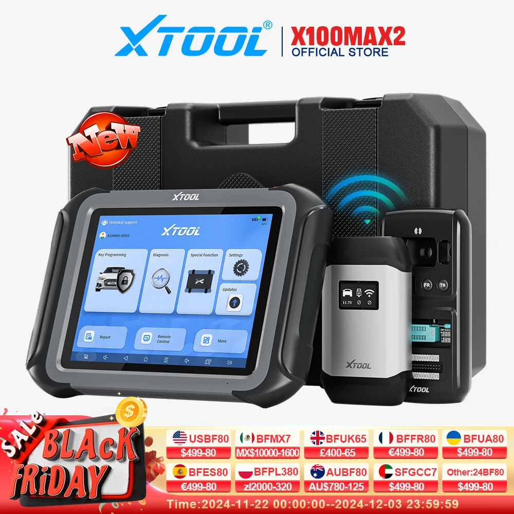 XTOOL X100 MAX2 Immobilizer Key Programmer All System Car Diagnostic Tool J2534 ECU Programming 42 Service BiDirectional Scanner