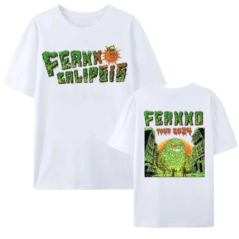 Feid FerxxoCalipsis Tour 2024 Graphic Tee Shirt Uomo Donna Harajuku Cool Fashion T Shirt Maschio Gotico T-shirt oversize Streetwear