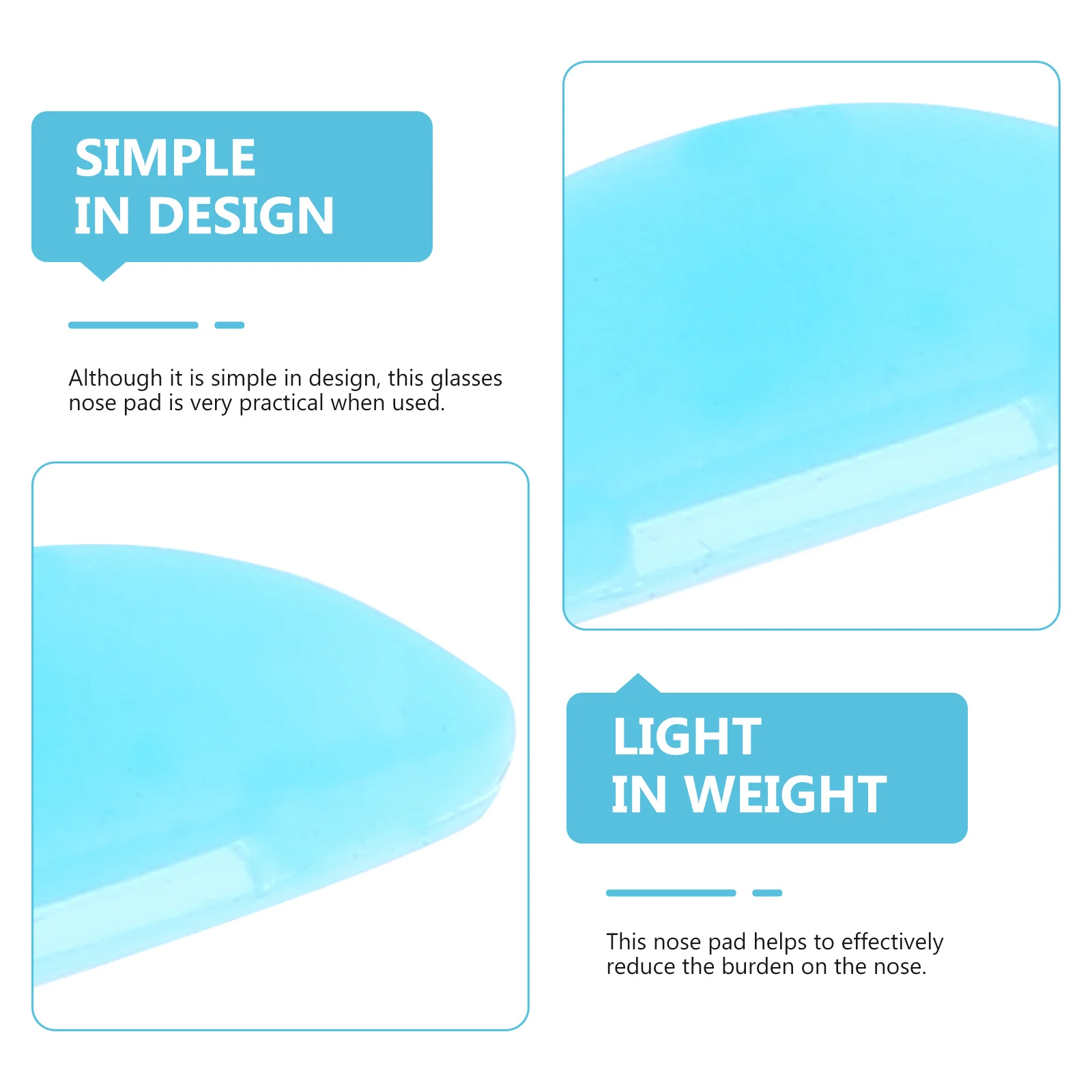 

Silicone Nose Pads For Glasses Anti-Slip Comfortable Eyeglass Support Replacement Optical Frame Supplies Supple Cushion